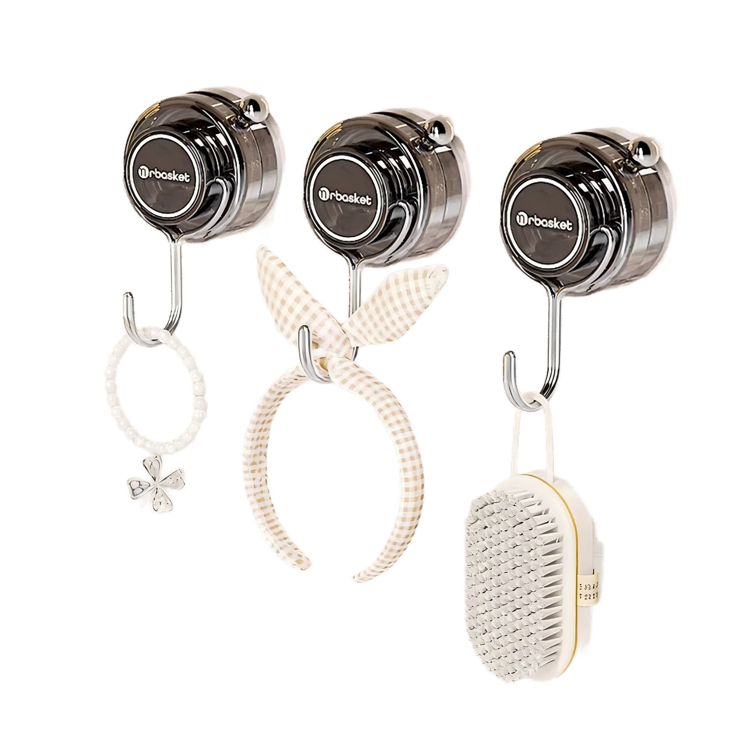 Shangmeide Suction Cup Hooks 3-Pack Strong Vacuum No-Drill Adhesive Hooks Bathroom Seamless Hooks Over Door Clothes Hooks