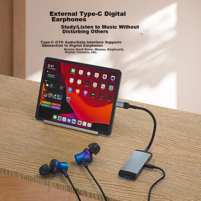 Адаптер JOWOYE для iPhone, внешний USB-накопитель, конвертер мобильного жесткого диска, разъем Type-C для наушников, клавиатуры, мыши, микрофона, звуковой карты, кабель-соединитель OTG