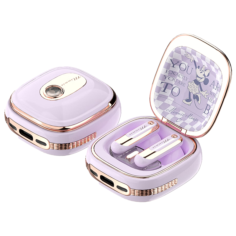 Disney AI Real-Time Translation Bluetooth Earbuds Semi-In-Ear High-Style Travel Gift for Girls and Besties Compatible with Apple Q7 Ultra Minnie