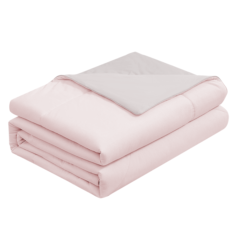 FUANNA Quilt Air Conditioning Quilt Class A Machine Washable Pure Cotton Knitted Naked Sleep Soybean Quilt Single Antibacterial Summer Quilt 150x200cm