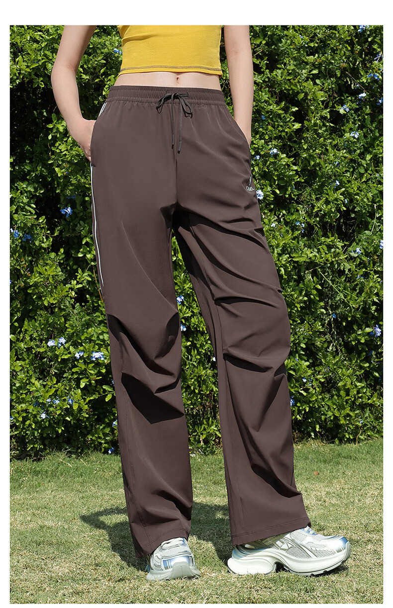 CAMEL Women's Outdoor Hiking Paratrooper Pants Loose Stretch Sports Casual Trousers Y26BA4L0012 Phantom Black L 29