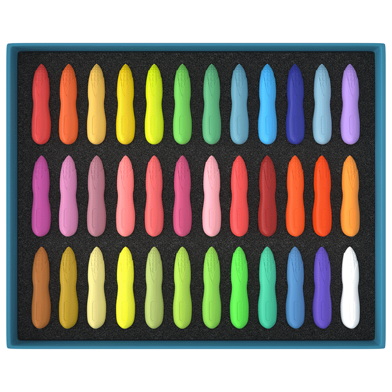 Mont Marte (MontMarte) Children's Crayons, 24 Colors, Clean Hands Coloring Crayons, Drawing Oil Pastels, Washable Colored Pencils Set, Art Education Tools