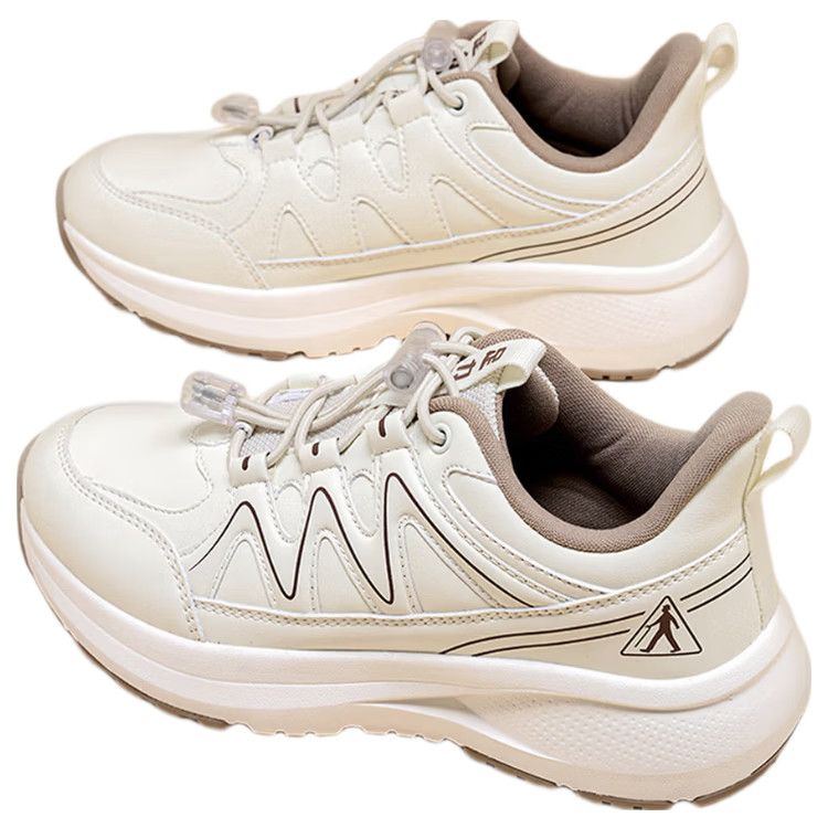 Zulijian Women's Elderly Shoes Autumn New Middle-aged and Senior Walking Shoes Non-slip Shock Absorption Fitness Shoes 9183 Beige Brown Size 37
