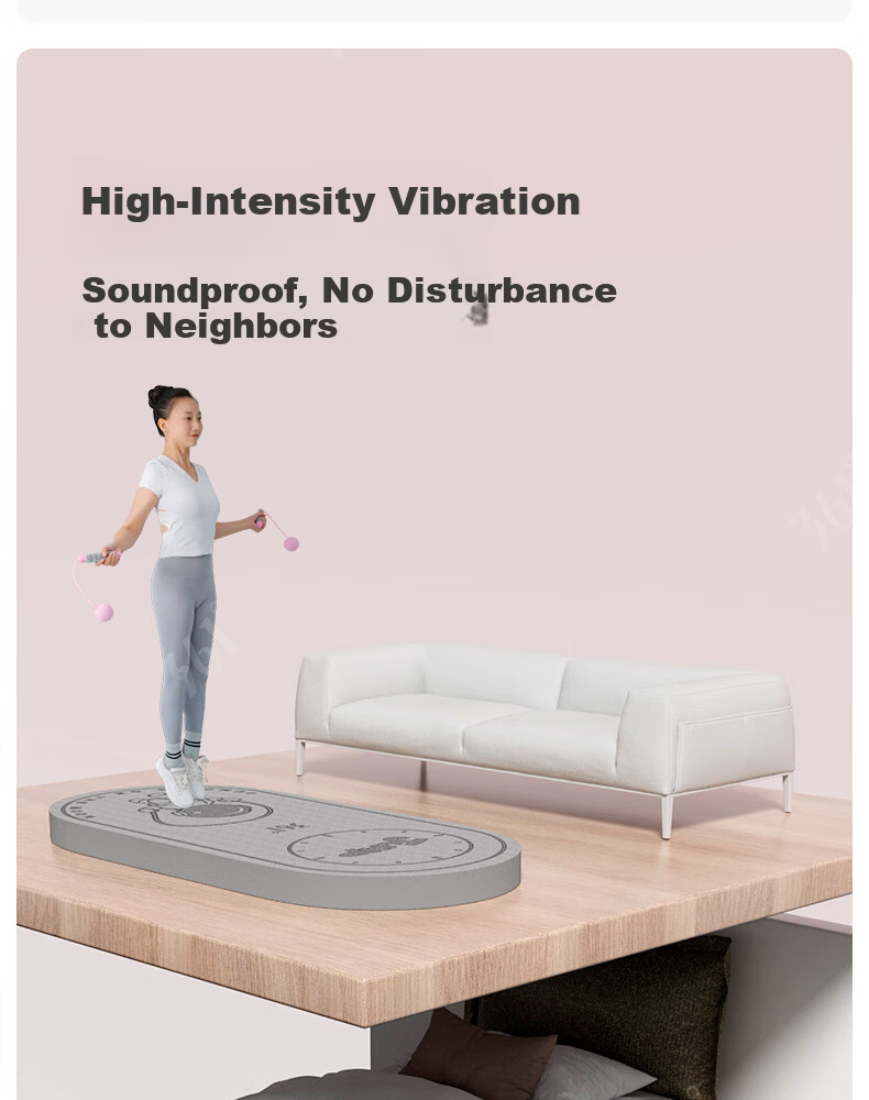 361° Jump Rope Shock Absorption Mat Silent Mat Professional Soundproof Shockproof Indoor Yoga Mat Thickened Non-Slip 6