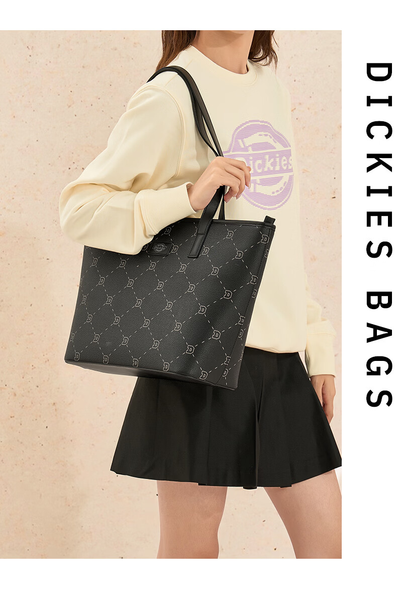 Dickies Women's Tote Bag Crossbody Handbag DK Multi-Compartment Simple Commuter Large Capacity Shoulder Bag 16