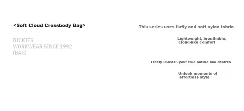 Dickies Women's Shoulder Bag Cloud Bag Sports Commuter Underarm Crossbody Travel Large Capacity Dumpling Bag Graphite Black 3