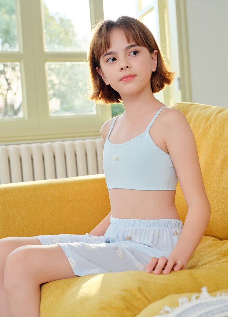 Like UU Sweat-Wicking Modal Girls' Underwear Development Stage 1 Elementary School Children's Camisole Bra 3
