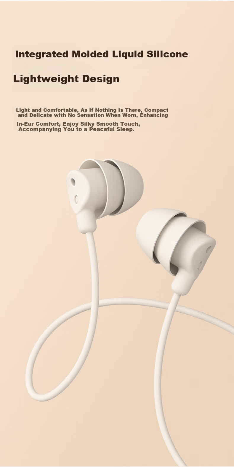 KOVOL Wired Sleep Earphones with Noise Reduction, In-Ear Type-C Sleep Headset for Side Sleep, Running, and Computer Use 5