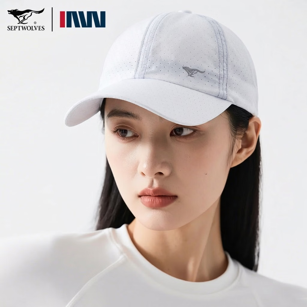 Seven Wolves Men's Baseball Cap Casual Versatile Sun Hat Quick-Dry Adjustable Large Size Breathable Cooling Duckbill Cap 7
