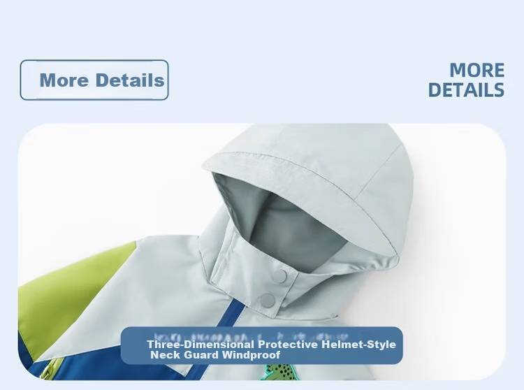 Qiqi Bear Boys' Windbreaker Outdoor Jacket Children's Autumn 3-in-1 Thickened Baby Three-Proof Winter Coat 32