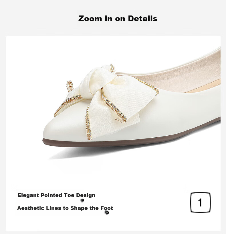 HLA Women's Elegant Commuter Low-Cut Bow Soft Sole Slip-On Flats HDADXW1CEN198 Beige Size 36 7