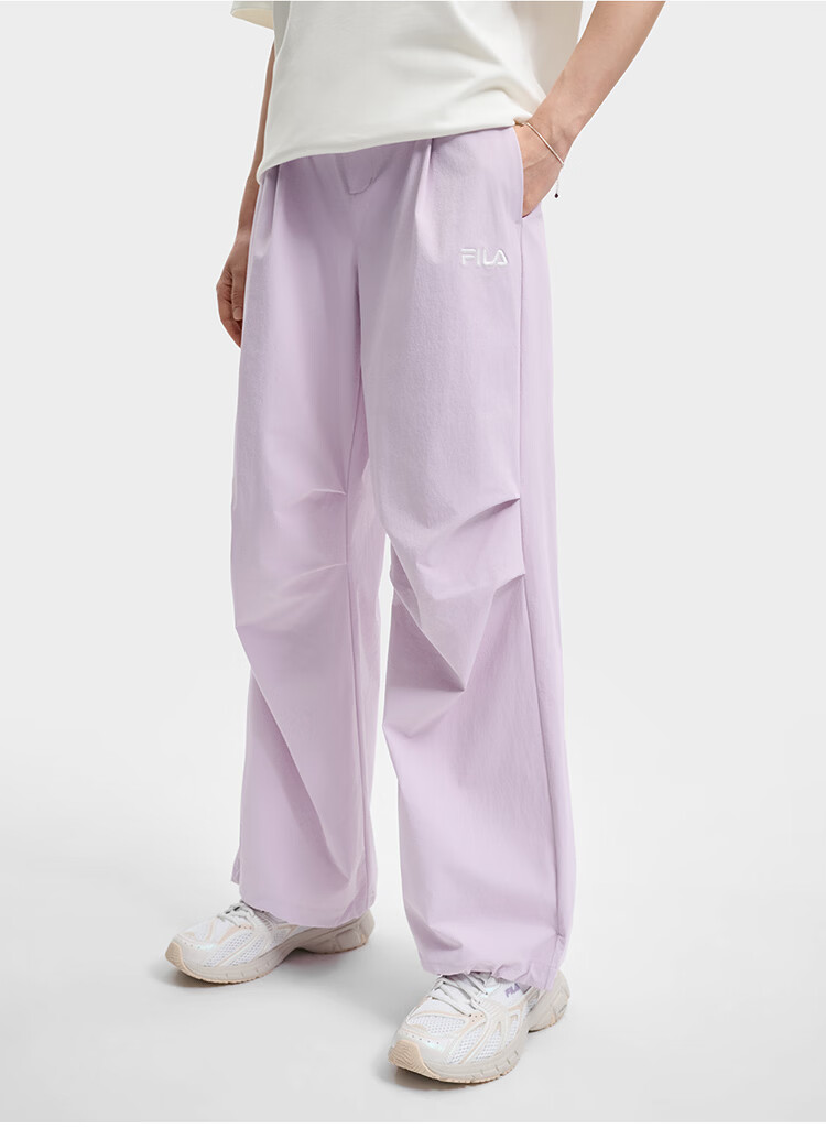 FILA Official Women's Woven Long Pants 2026 Summer New Moisture-Wicking Quick-Dry Sun-Protective Cargo Pants 22