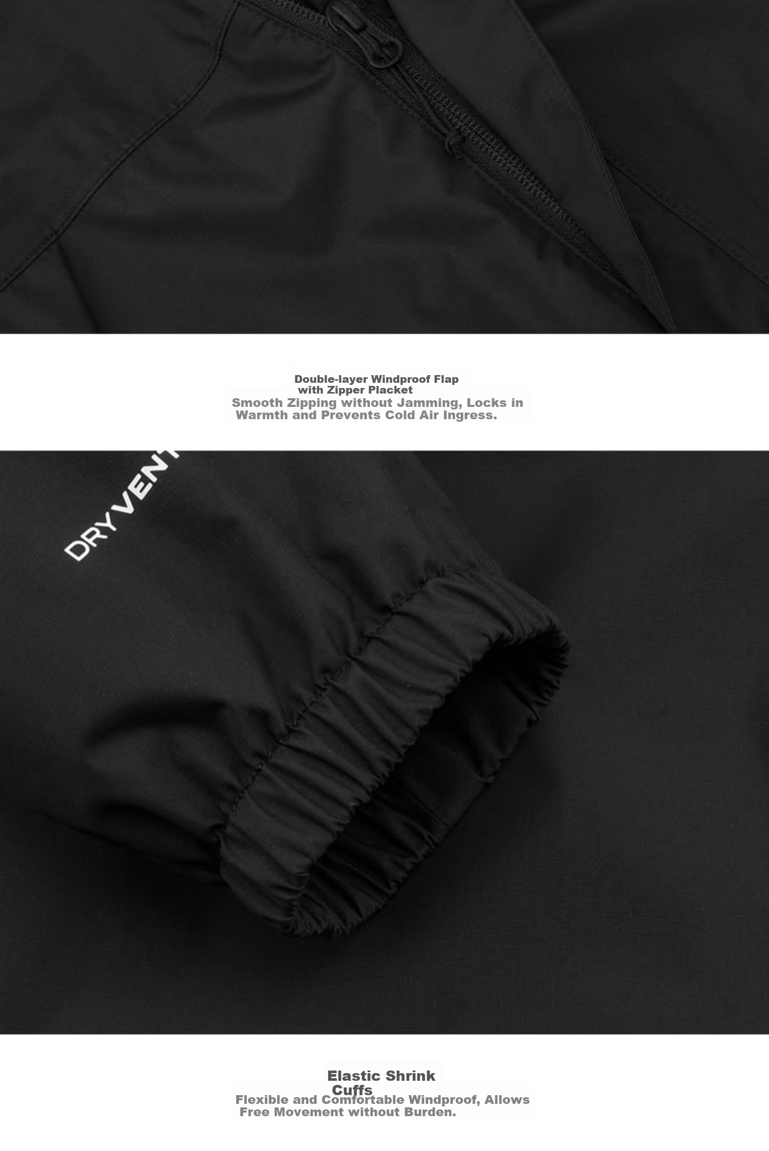 The North Face Men's Outdoor Waterproof Windproof Hard Shell Jacket 8DRZ Black/4H0 XL 4