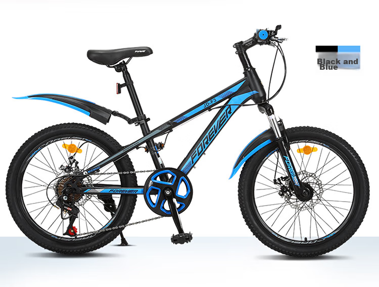 FOREVER Children's Bicycle for Ages 6-12, Mountain Bike with 7-Speed Gears, Boys And Girls' Bike, Elementary School Student Bicycle, 22-Inch Pink 25