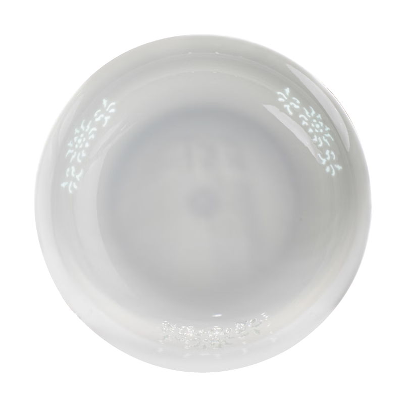 Taoxianghui Jingdezhen Underglaze Color Exquisite White Porcelain 8-Inch Deep Rice and Vegetable Plates High-Temperature Ceramic Plates Set of 6
