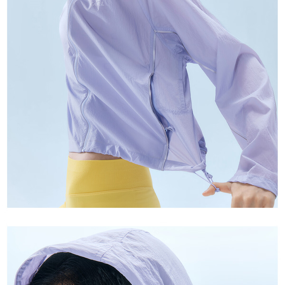 Camel Iceberg Sunscreen Jacket Goddess Edition Short Spring Summer New Outdoor Original Yarn Skin Jacket Women M26BA30013 41