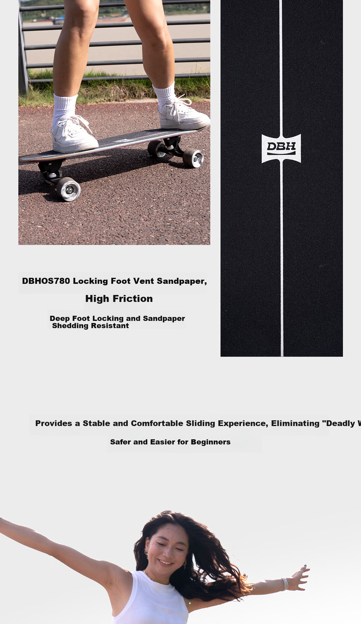 DBH Land Surfboard Children's Skateboard Adult Street Cruiser Beginner Five-Star Professional Cruiser Gold Ink 31.5 Inch 24