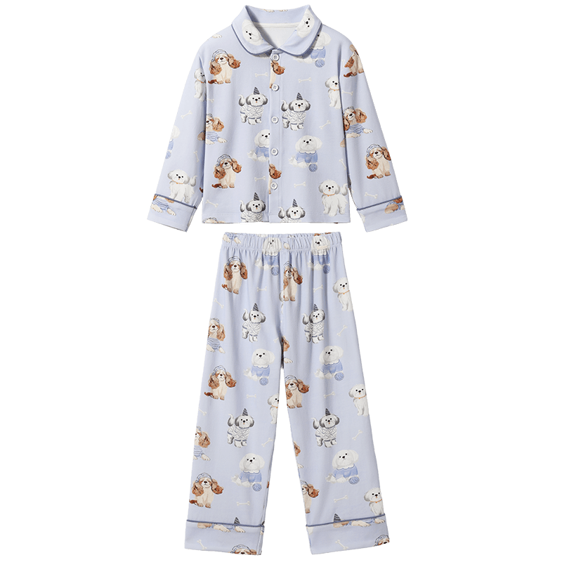 Betis Baby Clothes Boys and Girls Four Seasons Lightweight Breathable Homewear Set Baby Pajamas Long Sleeve Parent-Child Outfit