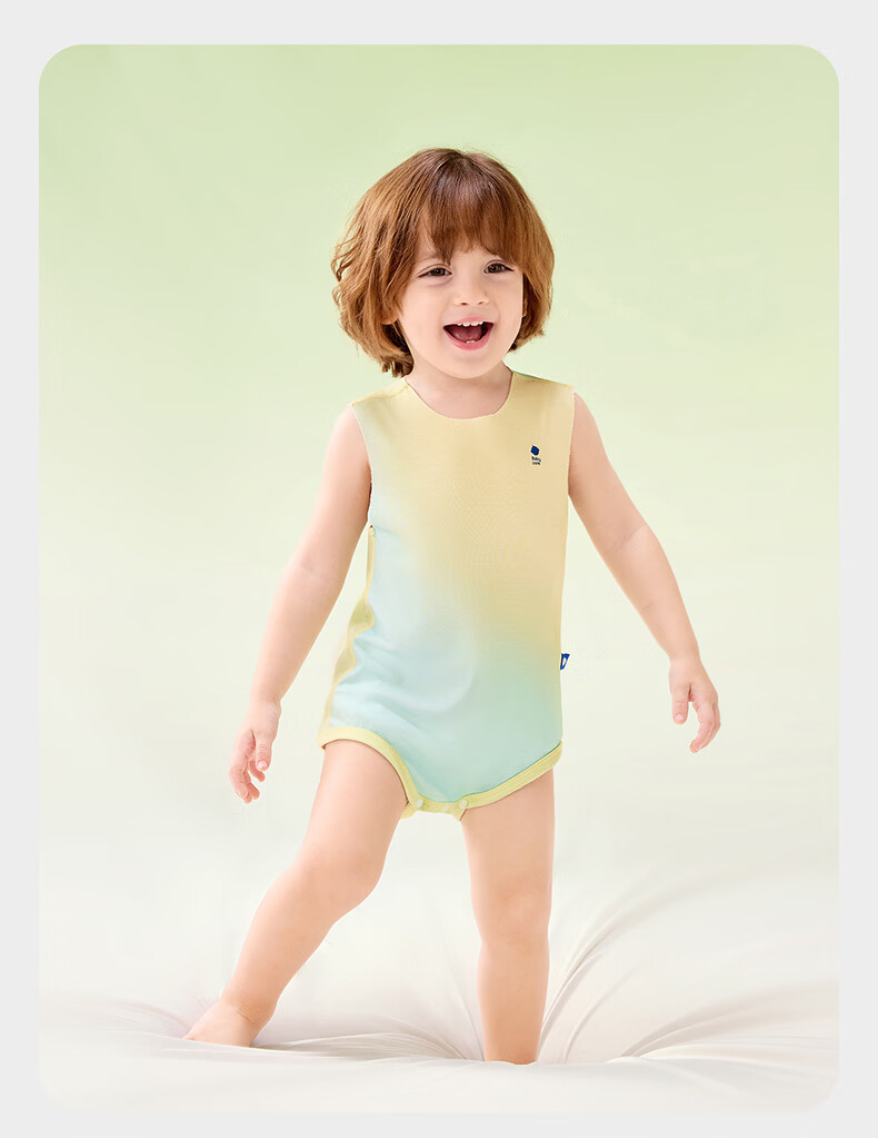 Babycare Natural Cooling Adjustable Triangle Romper Baby Bodysuit Moisture-Wicking Quick-Dry Jumpsuit Ice Grape 80 22