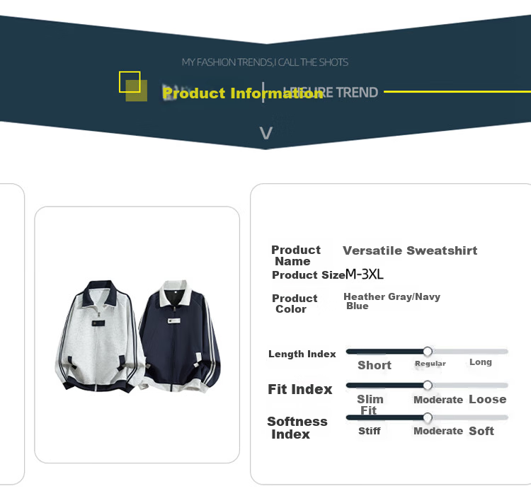 Dingfengbaoluo College Style Flight Jacket Spring High Street Casual Loose Lapel Cardigan Sweatshirt Coat XEJ01 Navy Blue XL 2