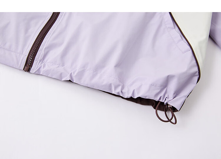 Demana [Vibrant Colorblock] Spring Mountain Outdoor Camping Style Stand Collar Drawstring Patchwork Loose Women's Jacket 15