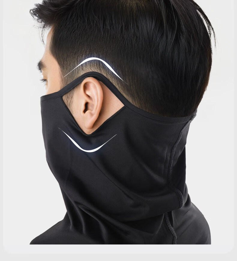 Li-Ning Unisex Sun Protection Face Mask UV Protection Ear-Hook Cycling Summer Ice Silk Mask Neck Gaiter Windproof Dustproof Scarf 11