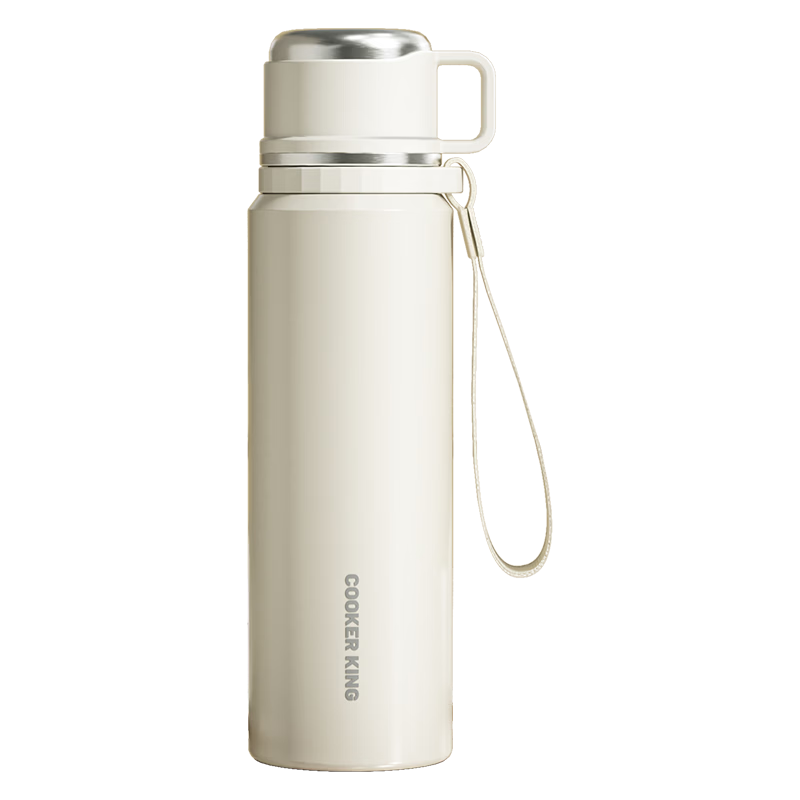 COOKER KING Insulated Mug, 316 Stainless Steel with Tea Strainer, Gift for Women And Children, Large Capacity Water Bottle, 800ml (Simple Style)