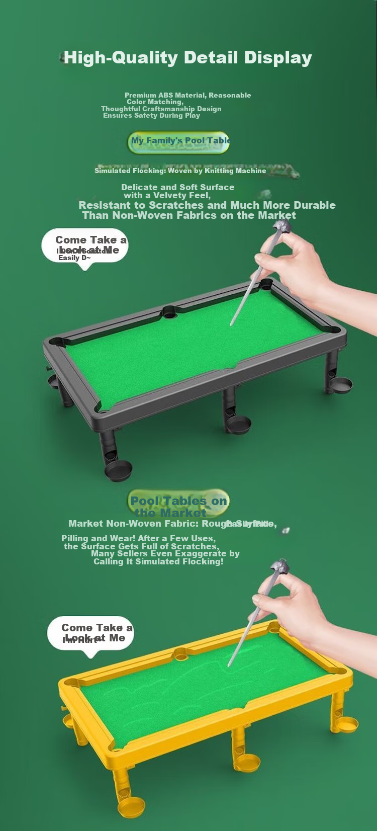 Aibilu Kids Mini Billiards Table Toy Home Pool Table Educational Game for Boys Parent-Child Interaction Birthday Gift 4