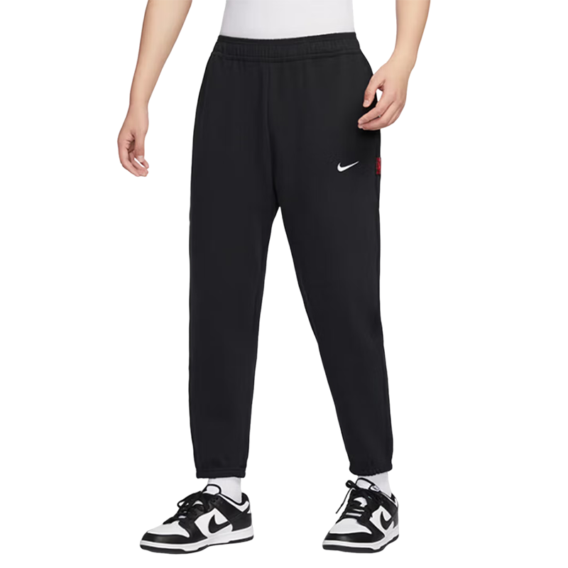 NIKE Men's Sweatpants, Spring And Autumn Knitted Joggers, Loose-Fitting Casual Pants, IB5806-010, Black, 2XL