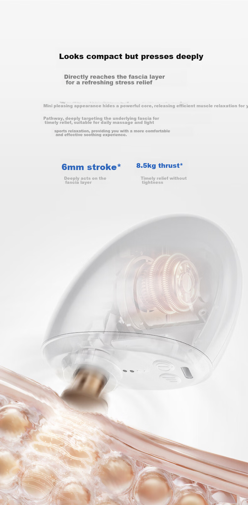 PHILIPS Mini Pocket Fascia Gun PPM7311 White Muscle Massager Professional Mini Percussion Gun Birthday Women's Day Gift 12