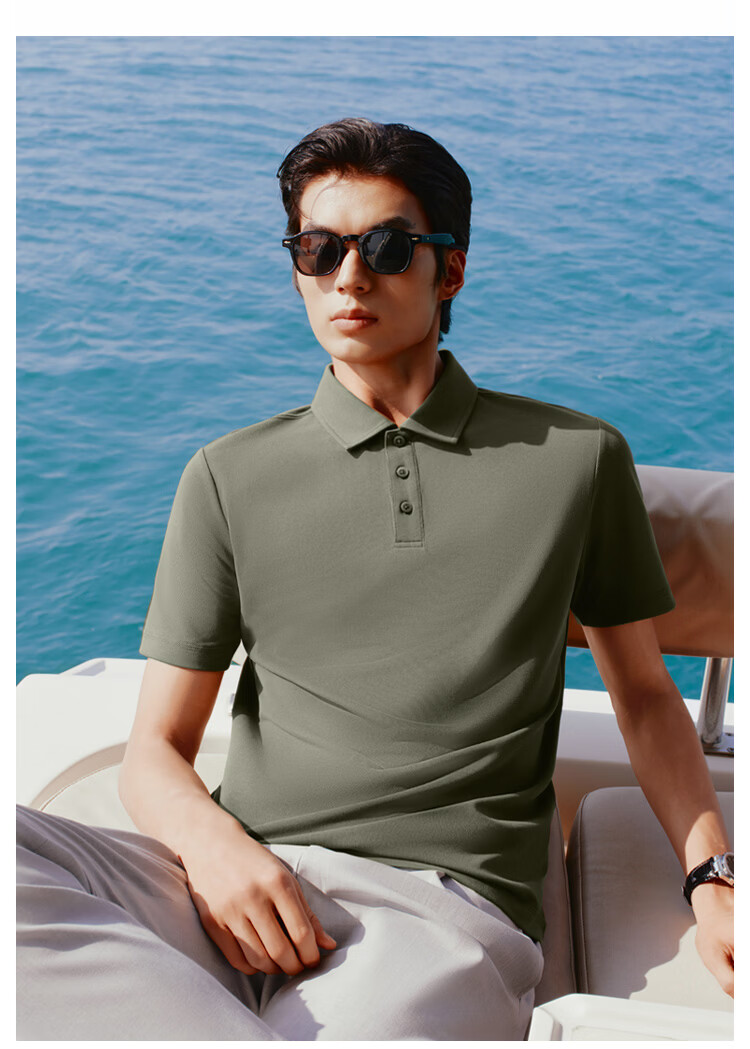 Thumb White Small T Comfortable Short Sleeve Polo Shirt Men 26 Spring Summer Breathable Business Casual White Small T Bright White M 13