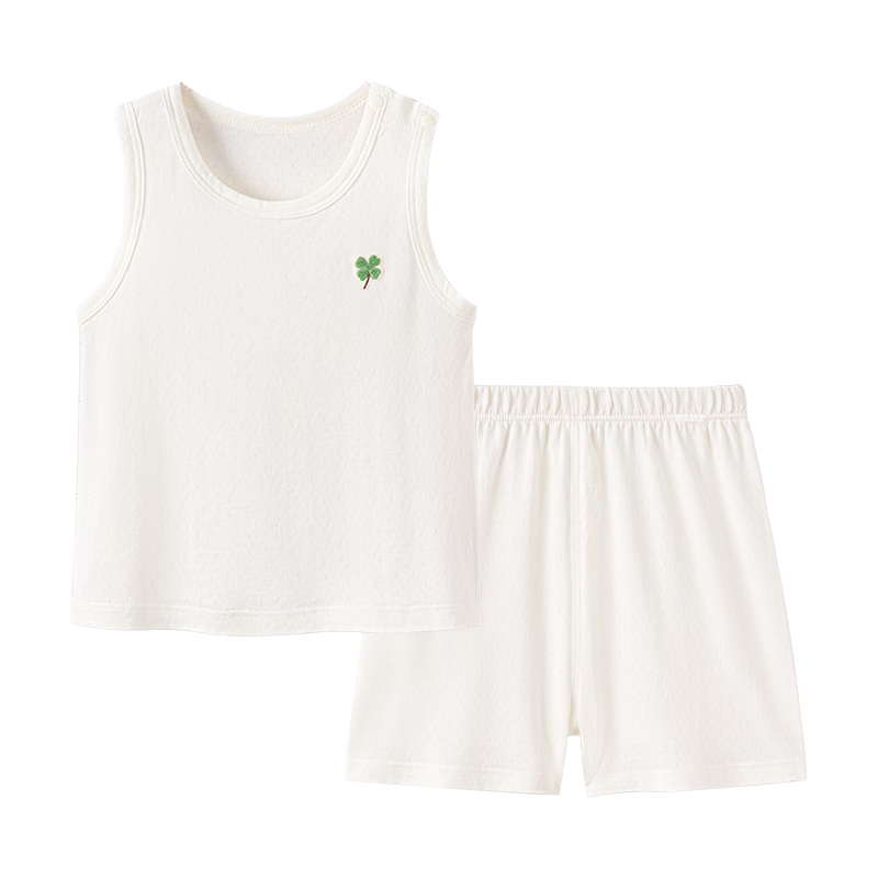 Babylove Baby Vest and Shorts Two-Piece Set Summer Thin Breathable Bamboo Cotton Sleepwear for Boys and Girls