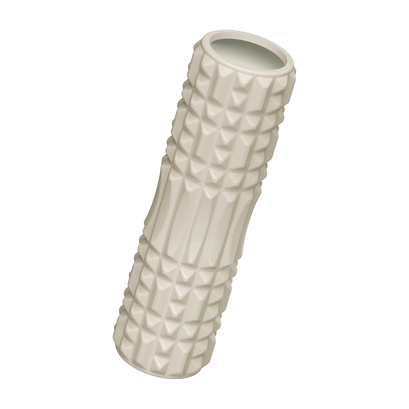 Keep Foam Roller Spiked Massage Stick Muscle Relaxation Slimming Yoga Column 45cm Oat White