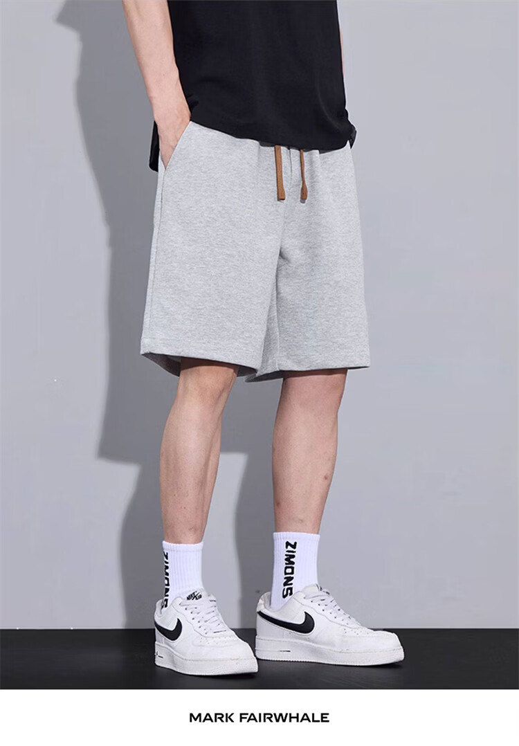 MARK FAIRWHALE Men's Summer Casual Loose Fit Five-Point Thin Straight-Leg Sports Travel Shorts 8