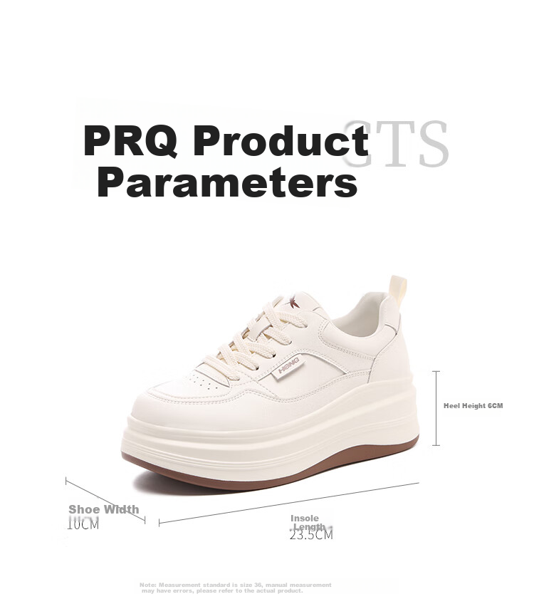 Red Dragonfly Women's Low-top Breathable White Sneakers Lightweight Durable Casual Shoes EXB350261 Beige Brown Size 36 4