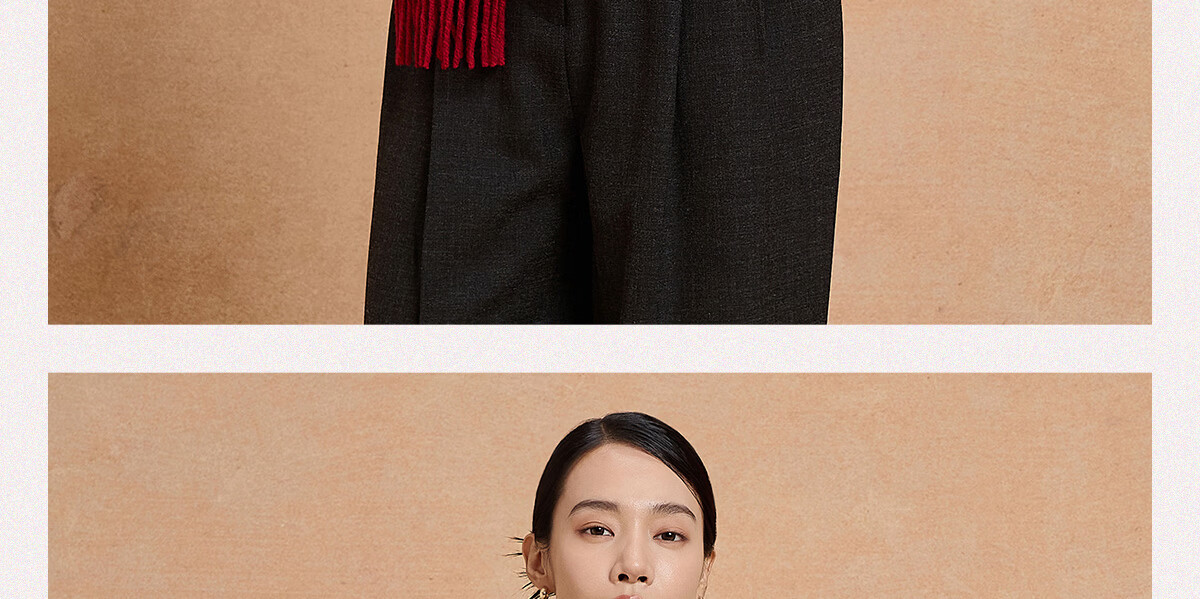 Wanshili Autumn Winter Warm Wool Scarf Unisex Neck Warmer Gift Box Geometric Pattern Brown 37