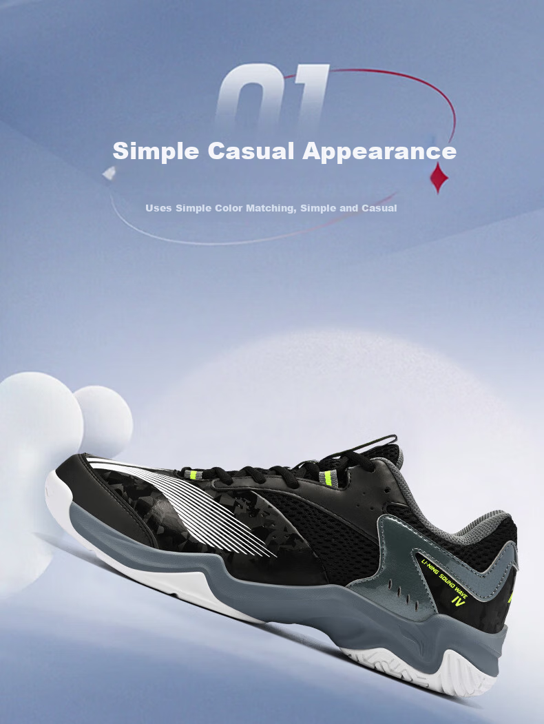 LI-NING Badminton Shoes Yinlang IV Unisex Competition Training Sports Shoes Non-slip Durable Breathable Comfortable 3