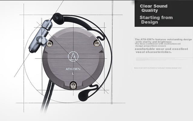 Audio-Technica EM7X Clip-On Portable Earphones Retro Metal Sports Running Music Earphones Gray 4
