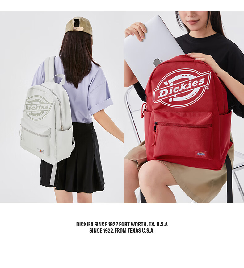 Dickies DK Large Capacity Backpack for Girls, Multi-Compartment School Bag for Middle and High School Students, Outdoor Casual Travel Backpack 18