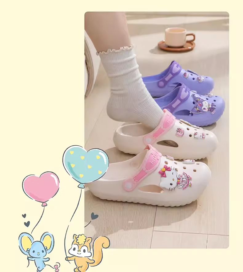 Hello Kitty Children's Summer Clog Non-Slip Girls' Sandals Baby Beach Shoes Parent-Child Style 252594 Pink Size 39 3