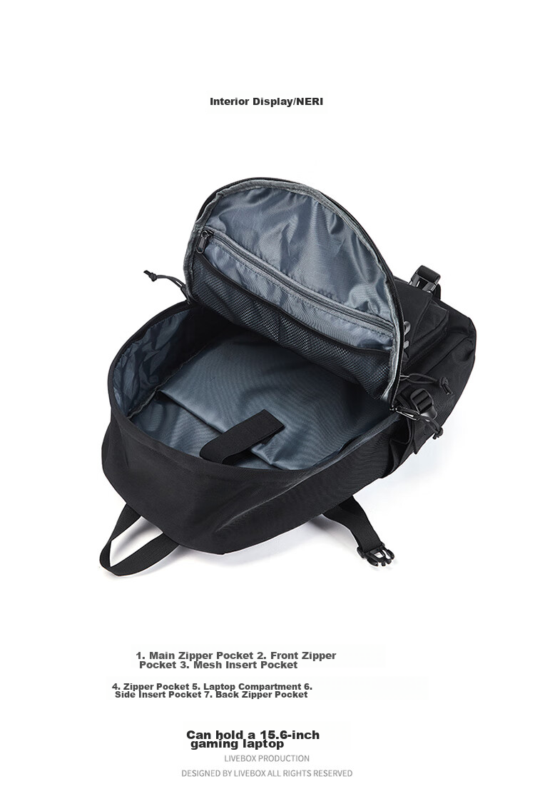BOSTANTEN Men's Backpack, High School And College Student Bookbag, Trendy Backpack with Large Capacity for Laptops And Notebooks, Suitable for Both Men And Wome 8