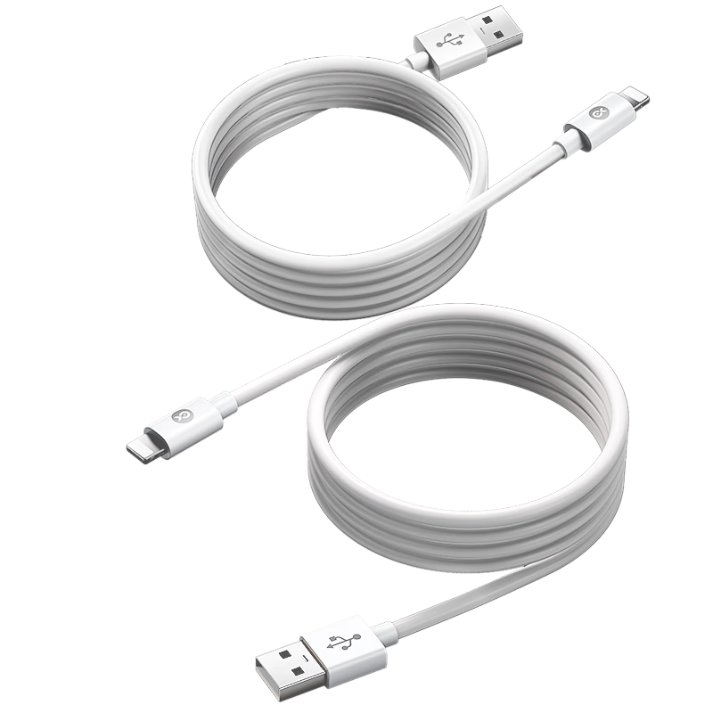 BIAZE 2-Pack Lightning Charging Cable USB Car Data Cable for Apple IPhone 14/13/12/11/8 Plus/7/6s Phones IPad Mini Tablet 1.2 Meters