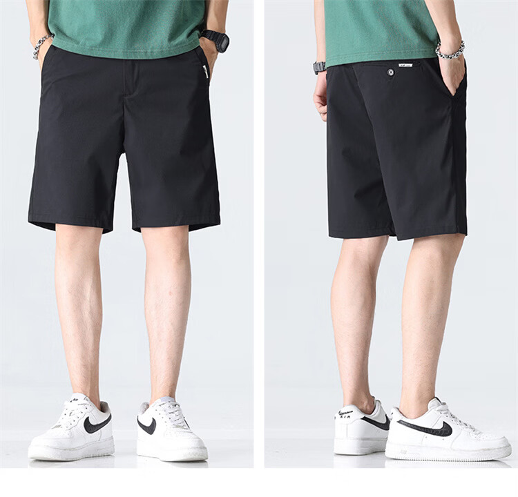 MARK FAIRWHALE Men's Shorts, Summer Business Casual Pants, Lightweight Straight-Leg Five-Point Shorts, Versatile Youth Trousers for Me 20