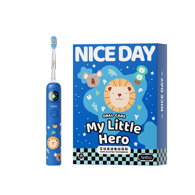 ApiYoo A9pro-F Kids Electric Toothbrush Voice Leak-Proof Reminder Soft Bristles Gum Care Suitable for Boys and Girls Ages 3-15 Student Children's Festival Birthday Graduation Gift