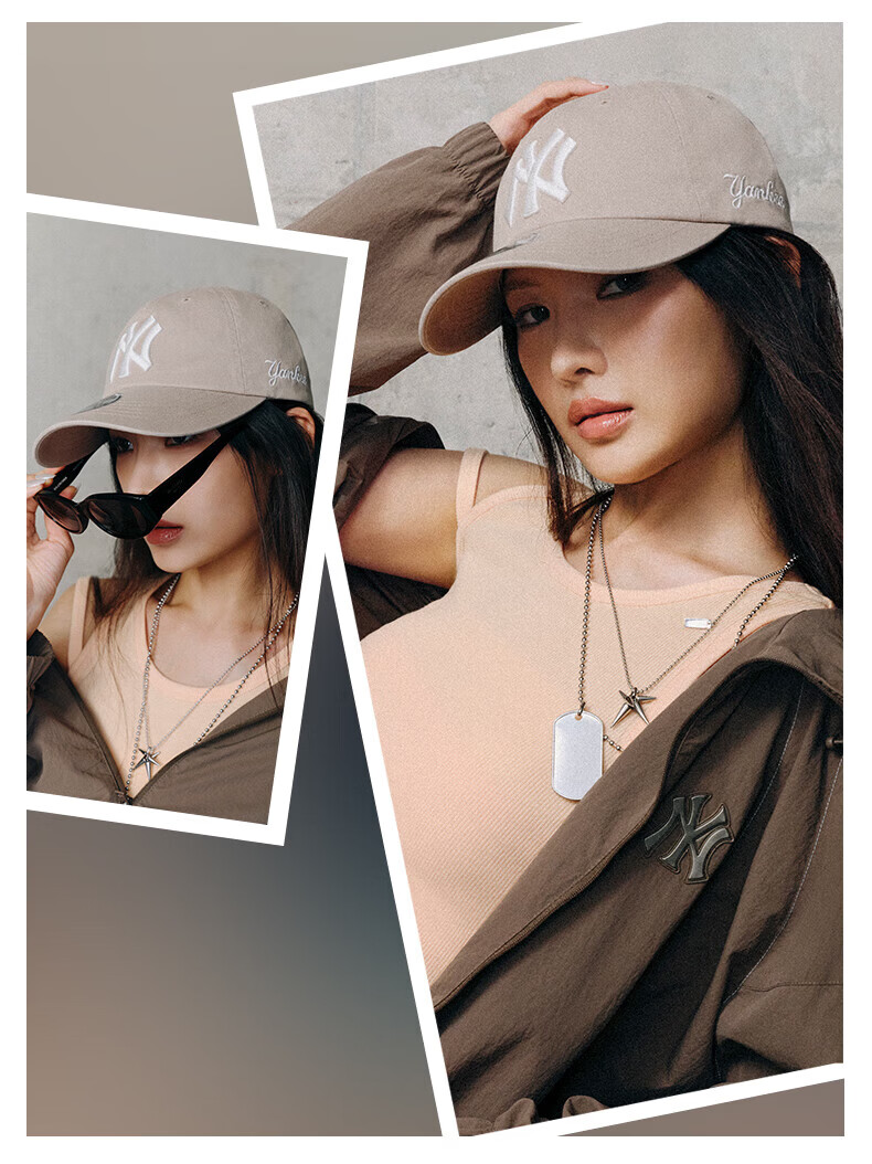 MLB Unisex Baseball Cap Soft Top Sports Duckbill Hat KARINA Celebrity Style 3ACPB245N-50BKS-F 18