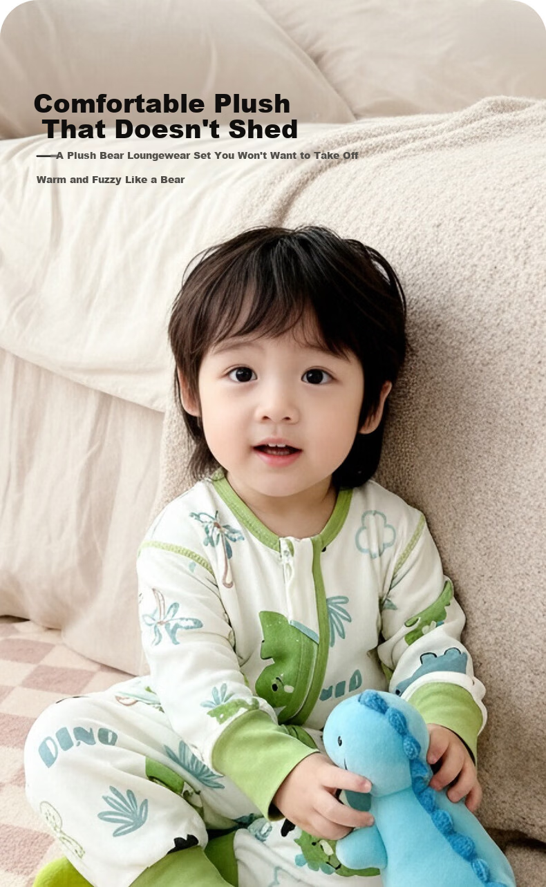 ZISEHY Purple Floral Language 100% Cotton Children's One-piece Split-leg Sleeping Bag Baby Autumn Winter Anti-kick Pajamas Green 120 2