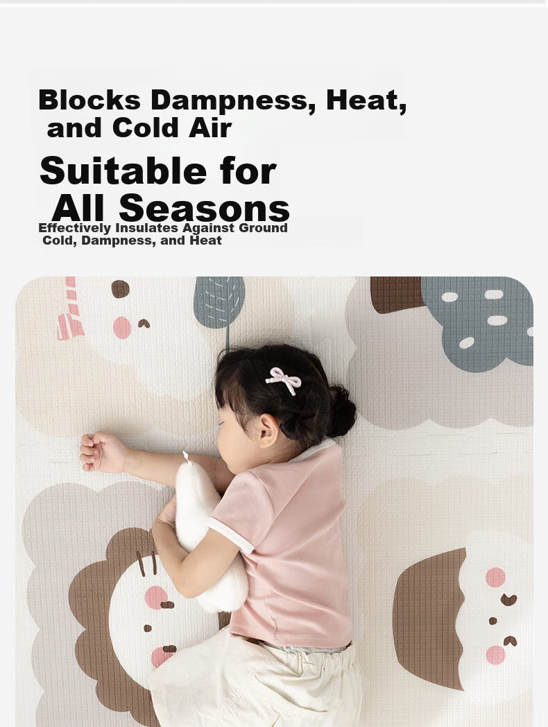 Babybox EPE Crawling Mat Baby Anti-Fall Play Mat Children's Interlocking Foam Floor Mat 6 Pieces 2CM Thickened 6