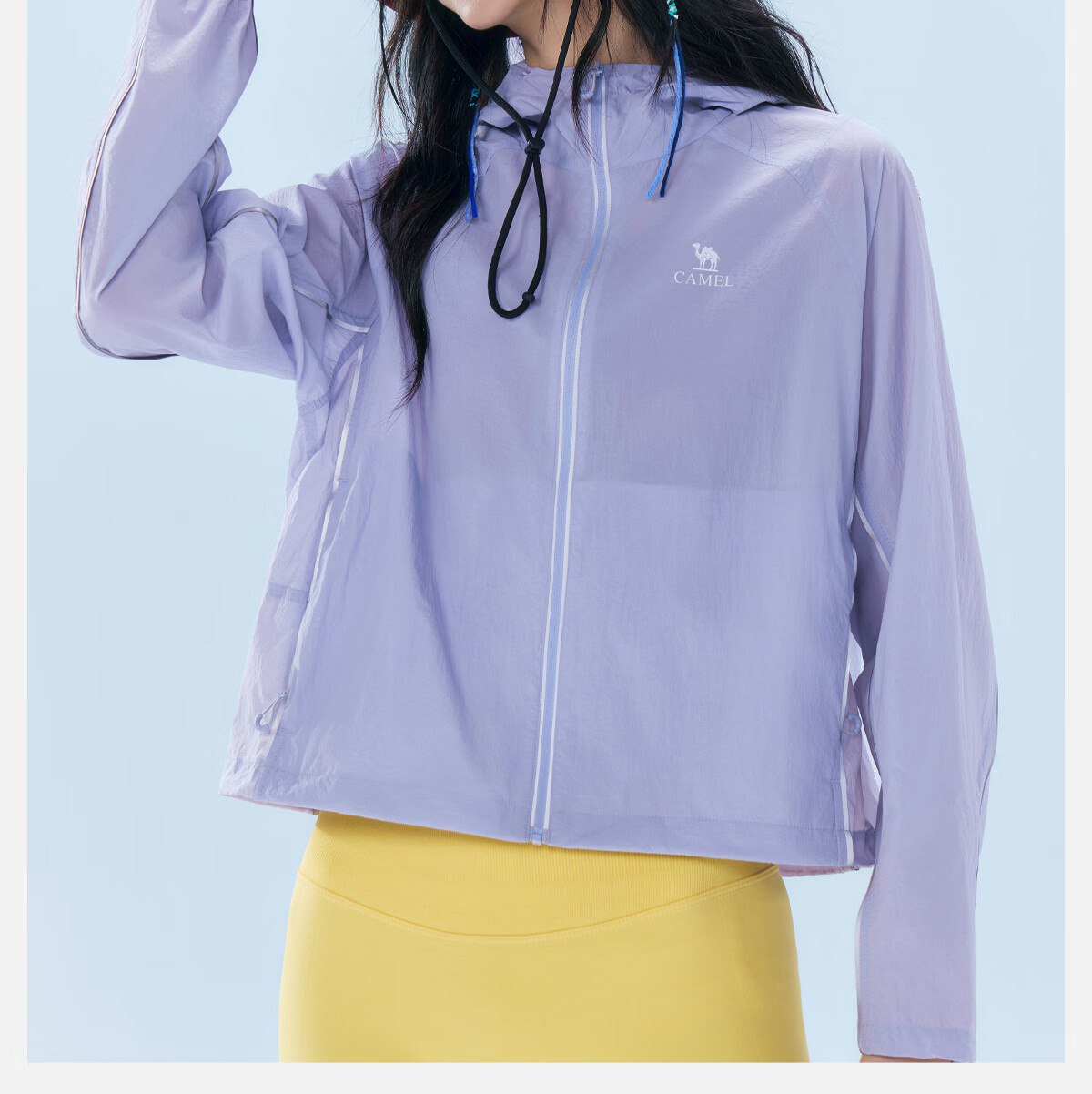 Camel Iceberg Sunscreen Jacket Goddess Edition Short Spring Summer New Outdoor Original Yarn Skin Jacket Women M26BA30013 21