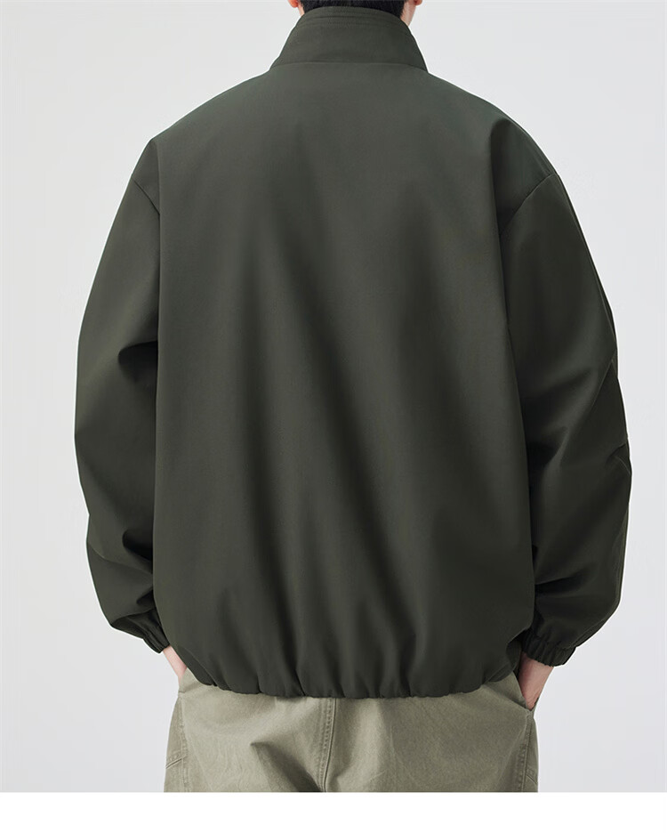 MARK FAIRWHALE Men's Spring and Autumn Loose Casual Jacket, Versatile Workwear Shirt, Light Gray, 3XL 22