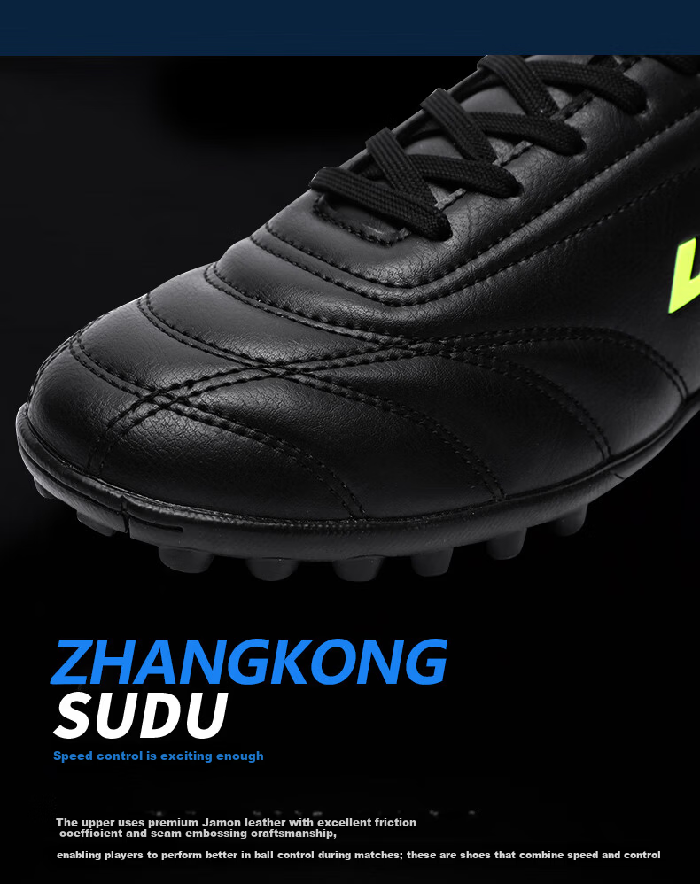 Warrior Football Shoes Turf Studs TF Sole Football Training Shoes Adult and Student Unisex 0305 Size 43 Fluorescent Yellow 4